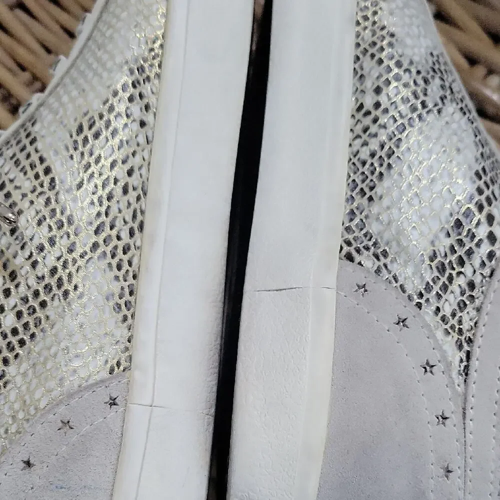 Vintage Havana Bounce White Snake Star Sneakers, Womens Sz 10, Trendy